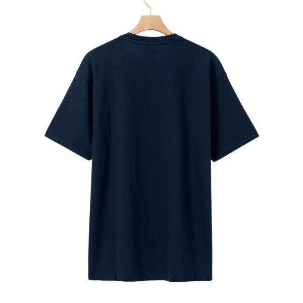 Drop Shoulder T Shirt Blue Back