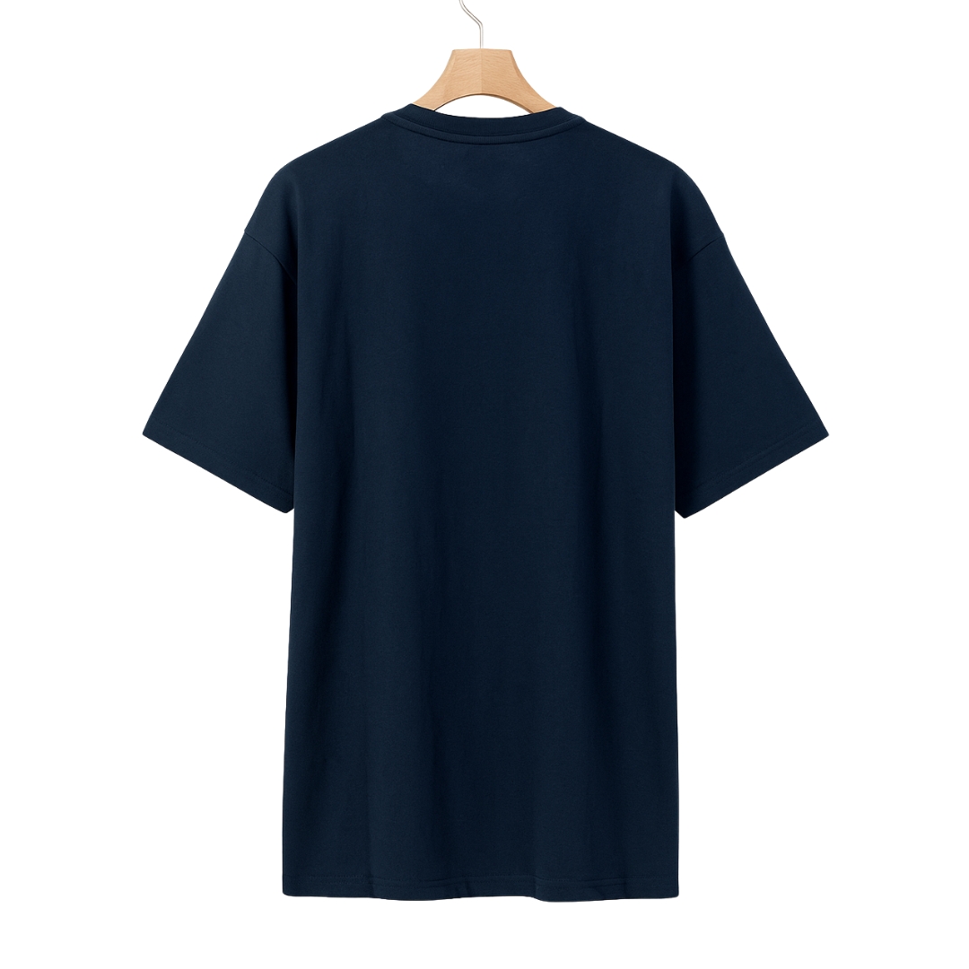 Drop Shoulder T Shirt Blue Back Drop Shoulder T Shirt Blue Back