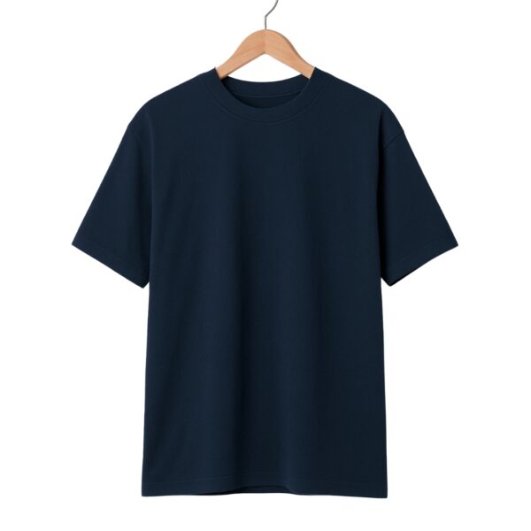 Drop Shoulder T Shirt Blue Font