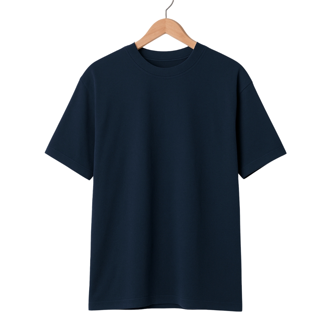 Drop Shoulder T Shirt Blue Font Drop Shoulder T Shirt Blue Font