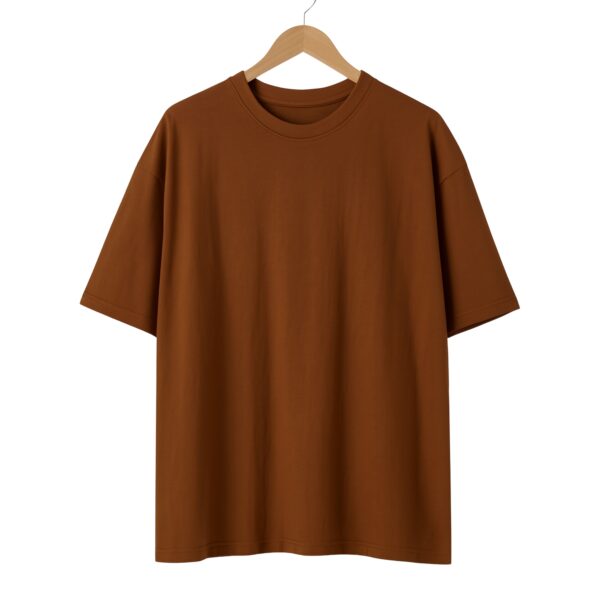 Drop Shoulder T Shirt Broen Front