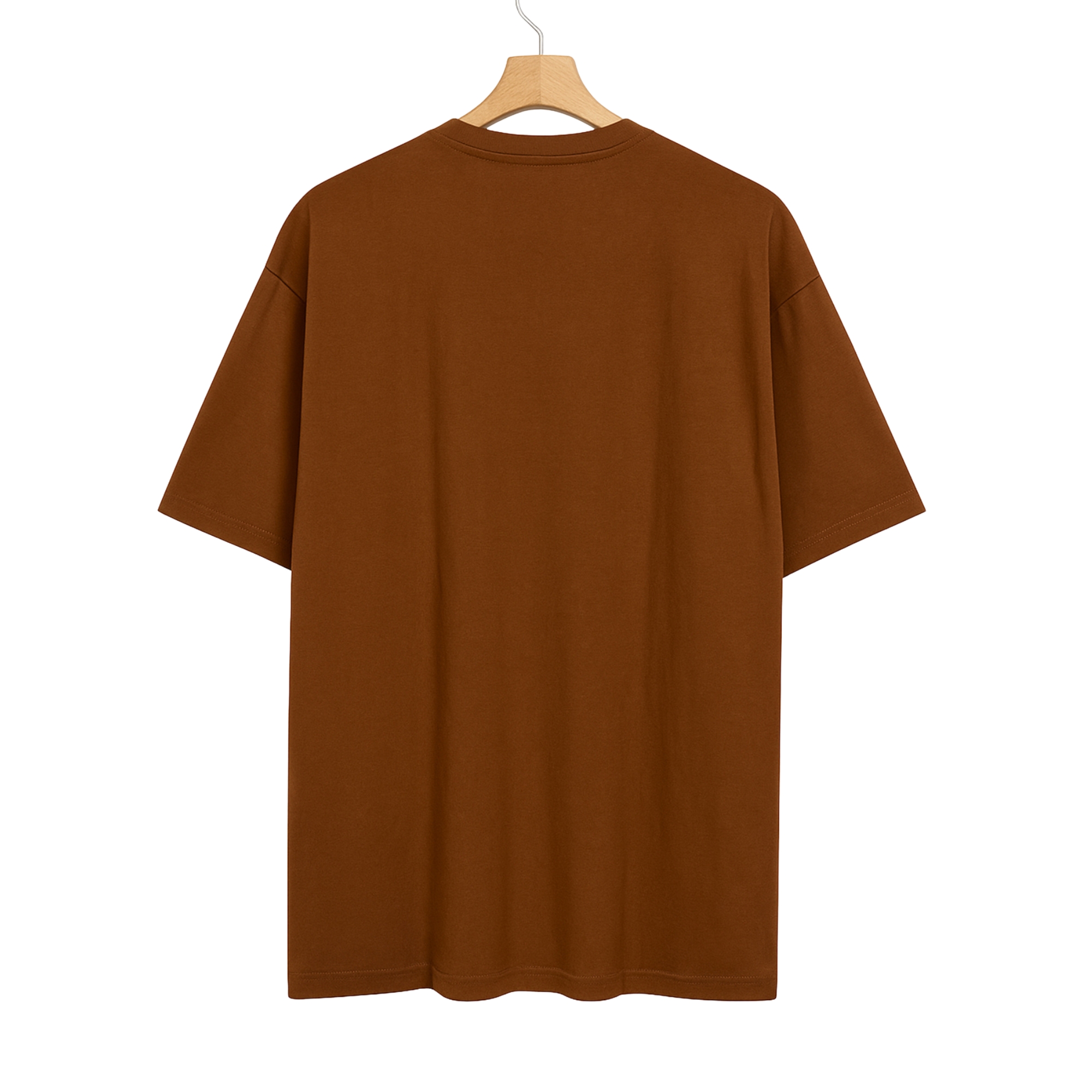 Drop Shoulder T Shirt Brown back Drop Shoulder T Shirt Brown back
