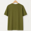Drop Shoulder T Shirt Olive back