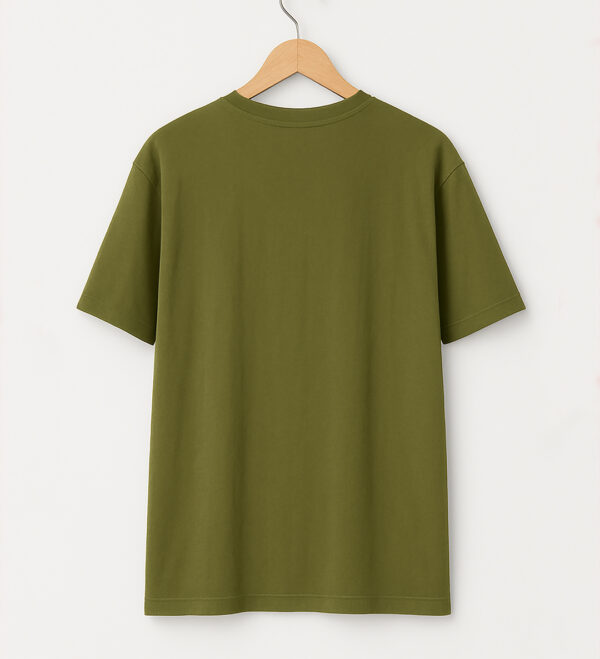 Drop Shoulder T Shirt Olive back