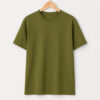Drop Shoulder T Shirt Olive front