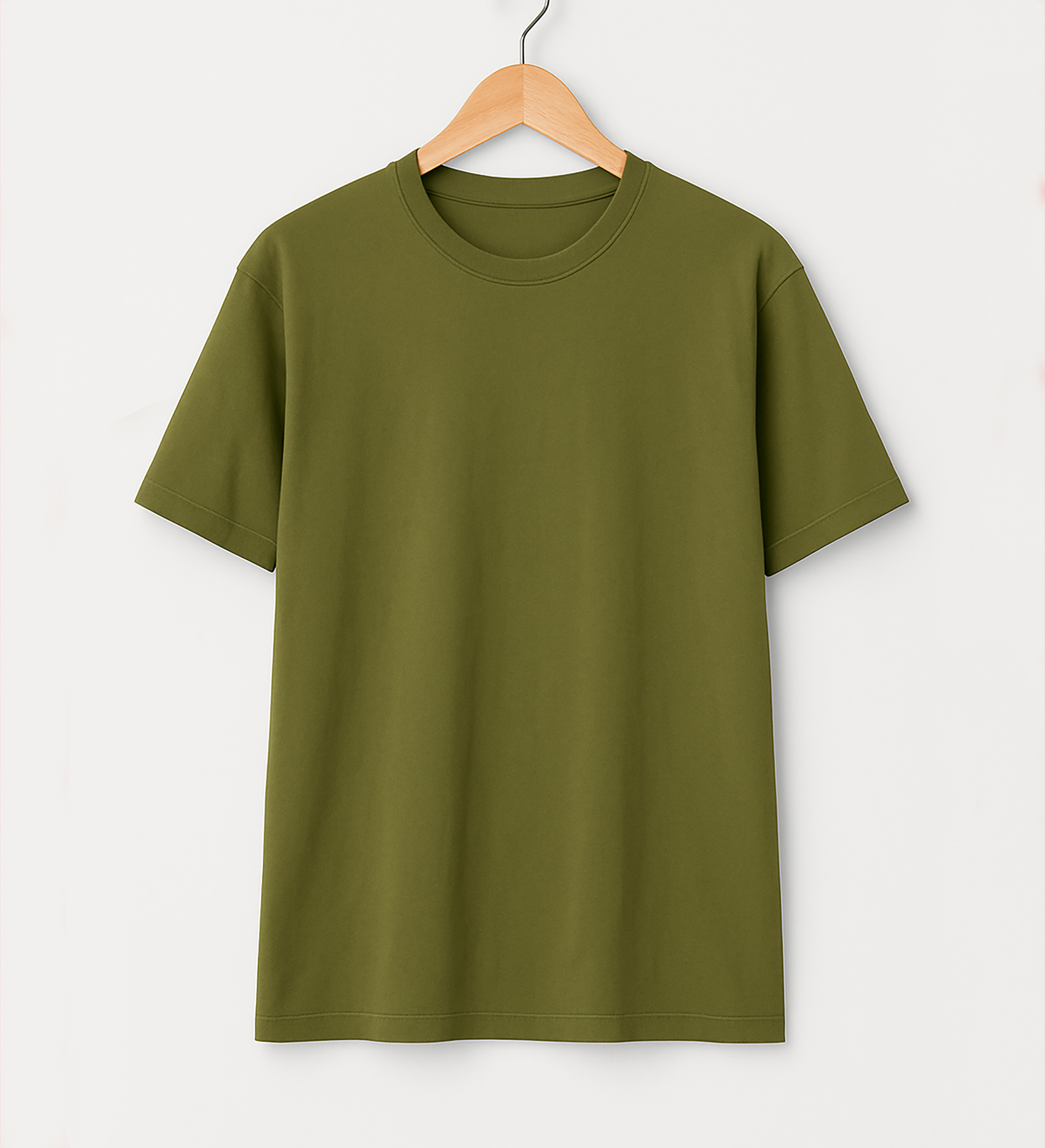 Drop Shoulder T Shirt Olive front Drop Shoulder T Shirt Olive front