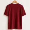 Drop Shoulder T Shirt Red back