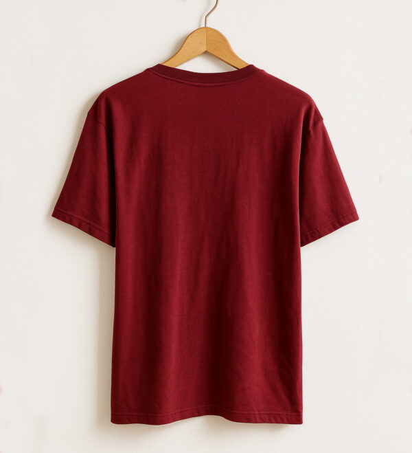 Drop Shoulder T Shirt Red back