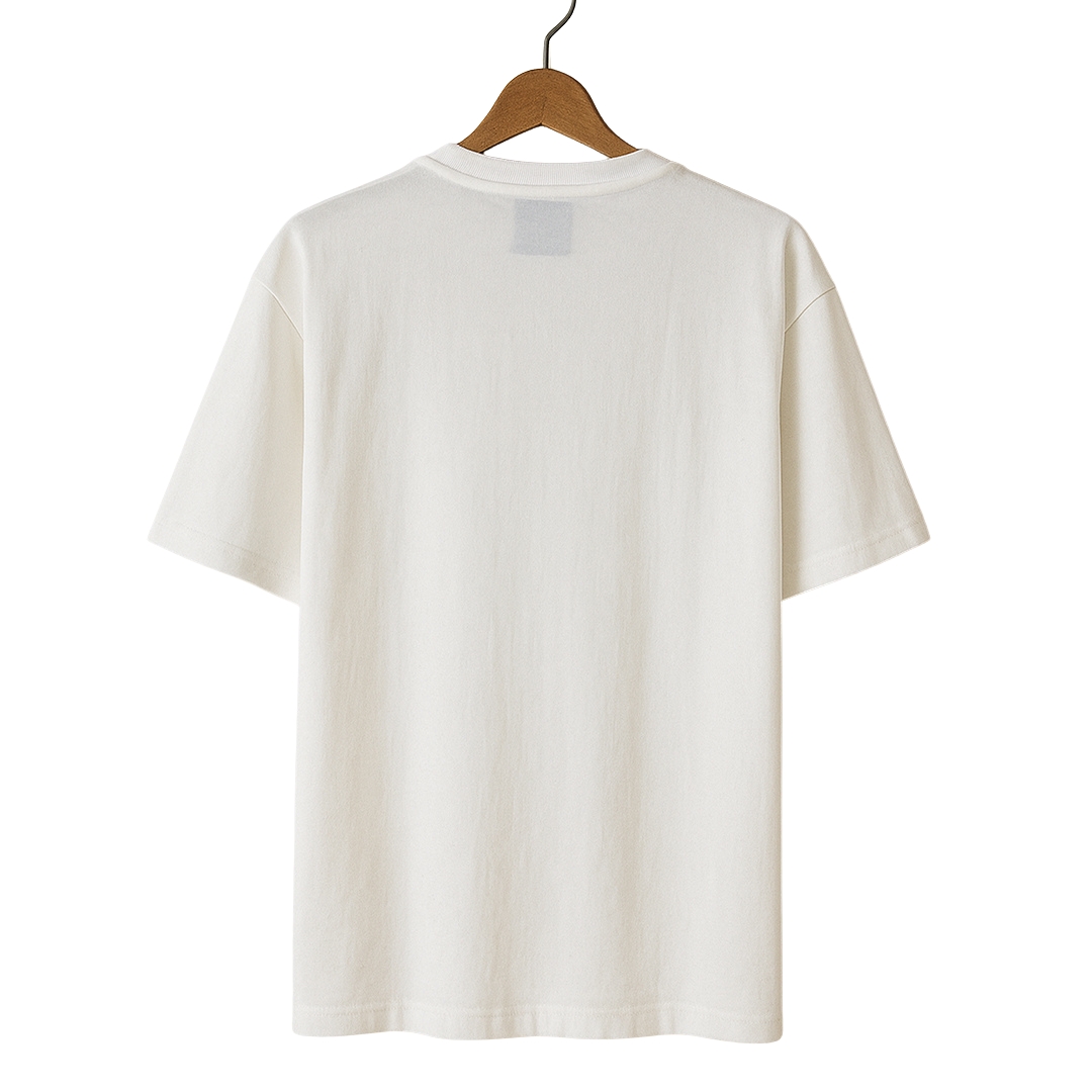 Drop Shoulder T Shirt White back Drop Shoulder T Shirt White back