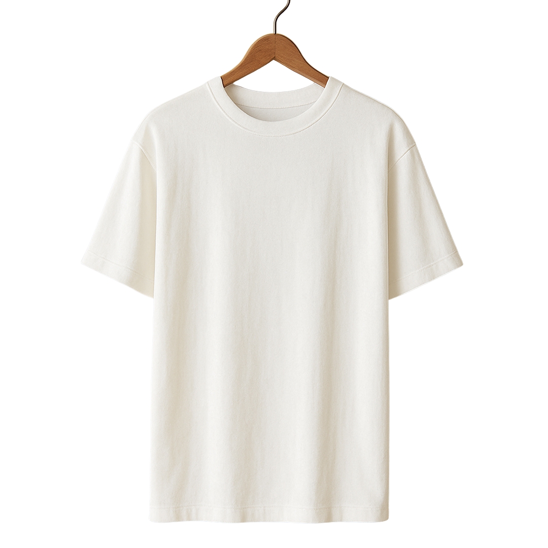 Drop Shoulder T Shirt White front Drop Shoulder T Shirt White front