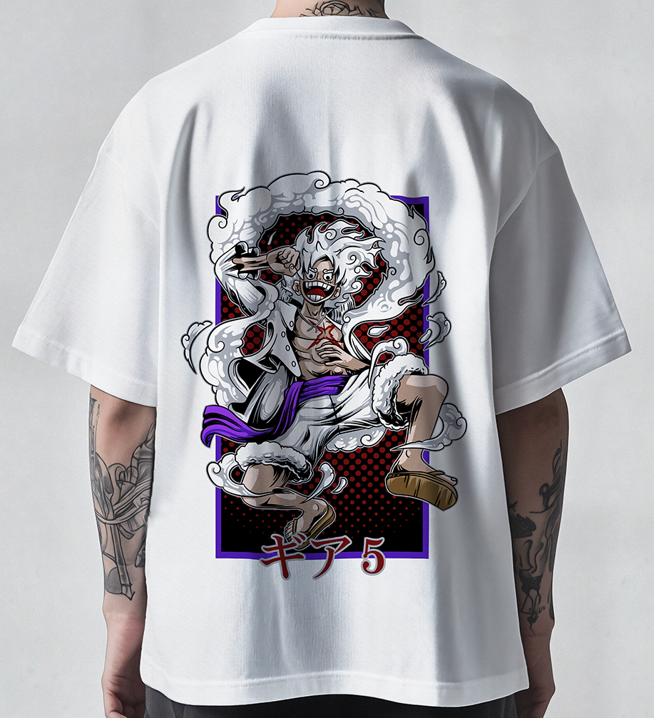 Gear 5 Anime Drop Shoulder Oversized T Shirt