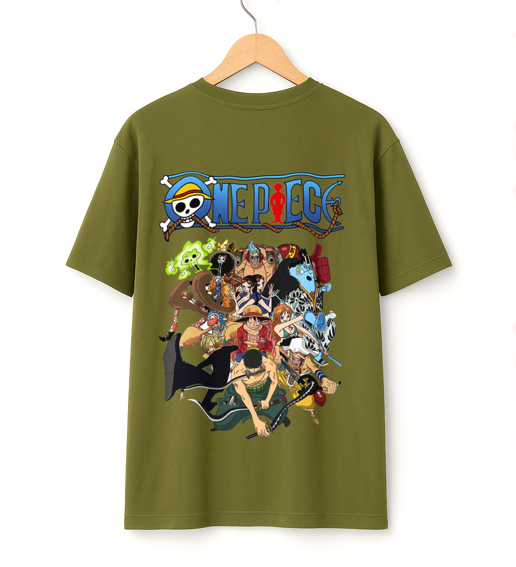 Crew United – One Piece Oversized Drop Shoulder Anime T-Shirt