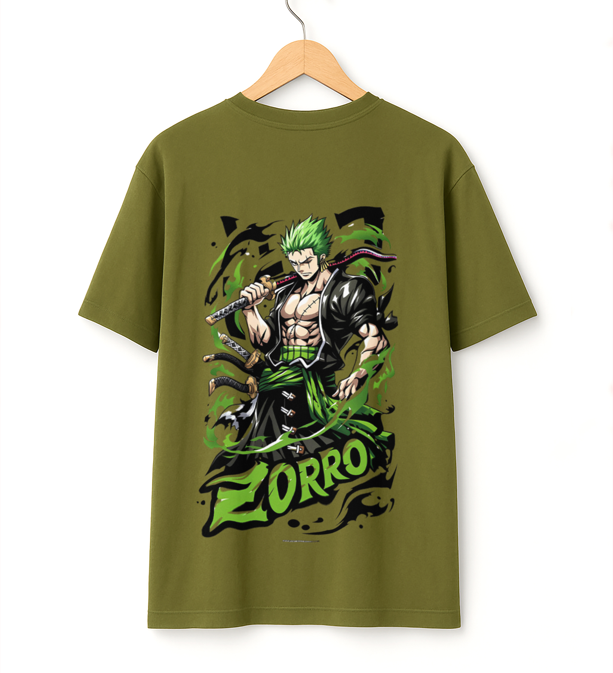 Zoro Oversized Drop Shoulder One Piece T-Shirt